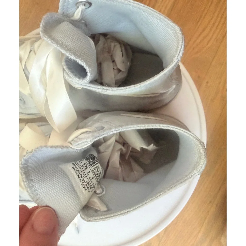 Converse Chuck Taylor All Star High Top Satin Light Blue Ribbon Laces A10280F 6 - Picture 8 of 9